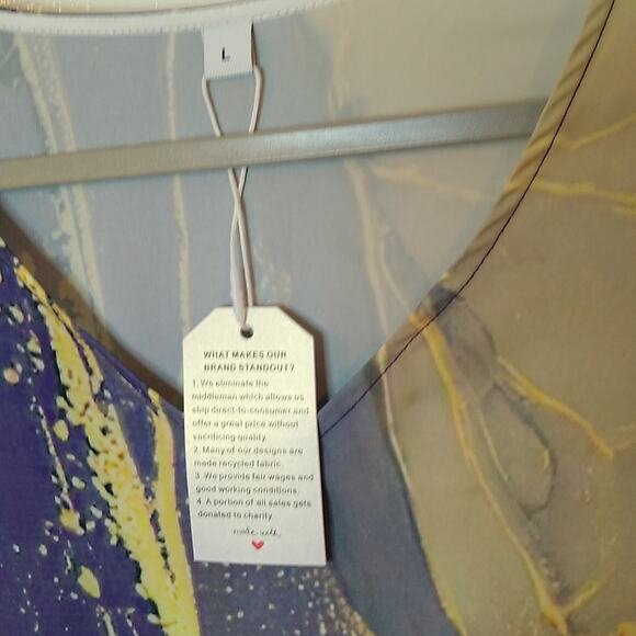 NWT in LightInTheBox  Shift Dress Short Mini Dress Blue Short Sleeve Large - Picture 2 of 7